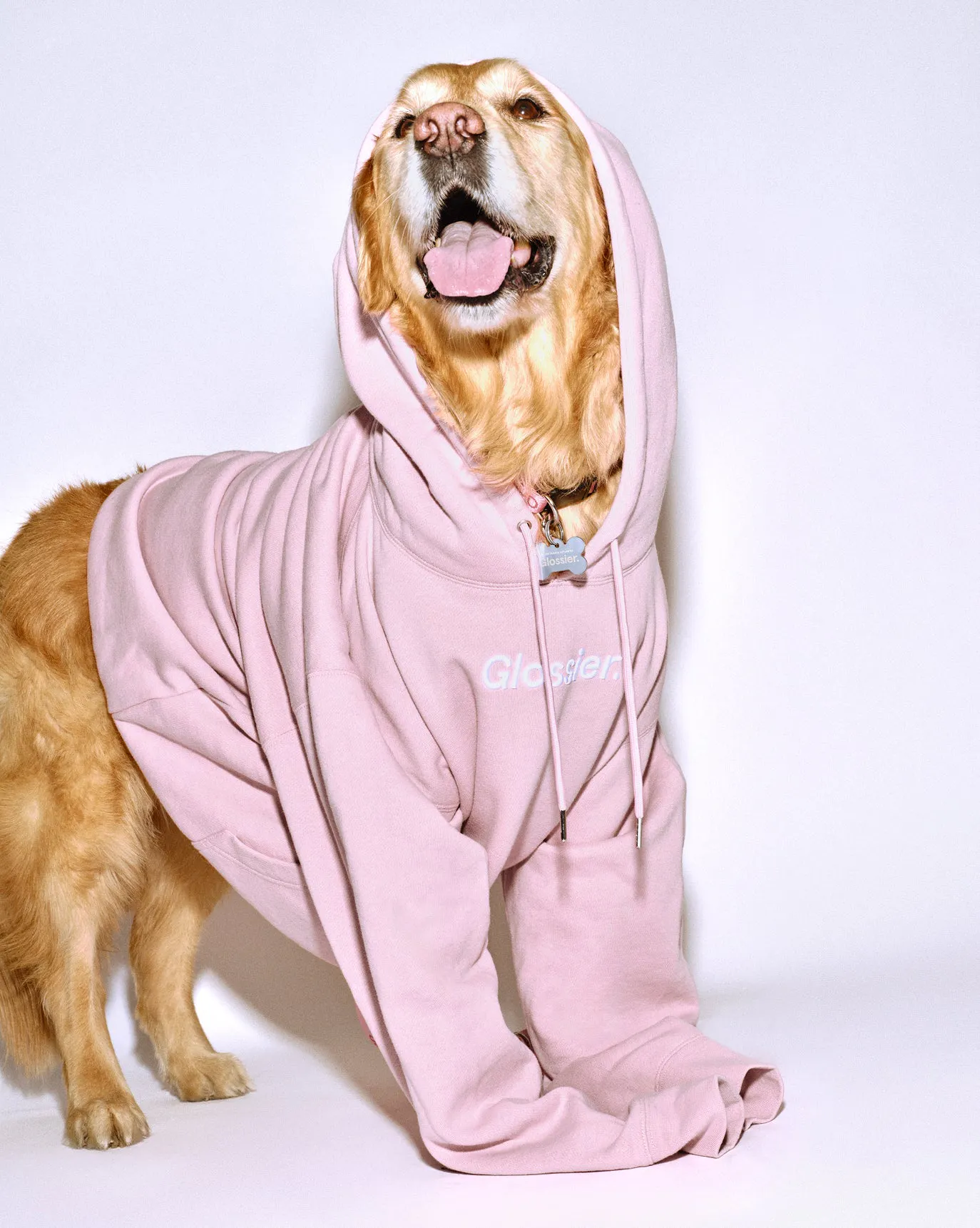 Chance wears the Embroidered Pink Hoodie.