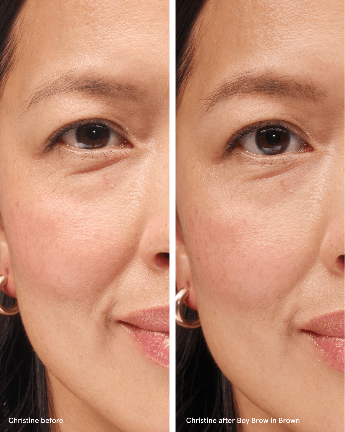 Christine wears Boy Brow in Brown.