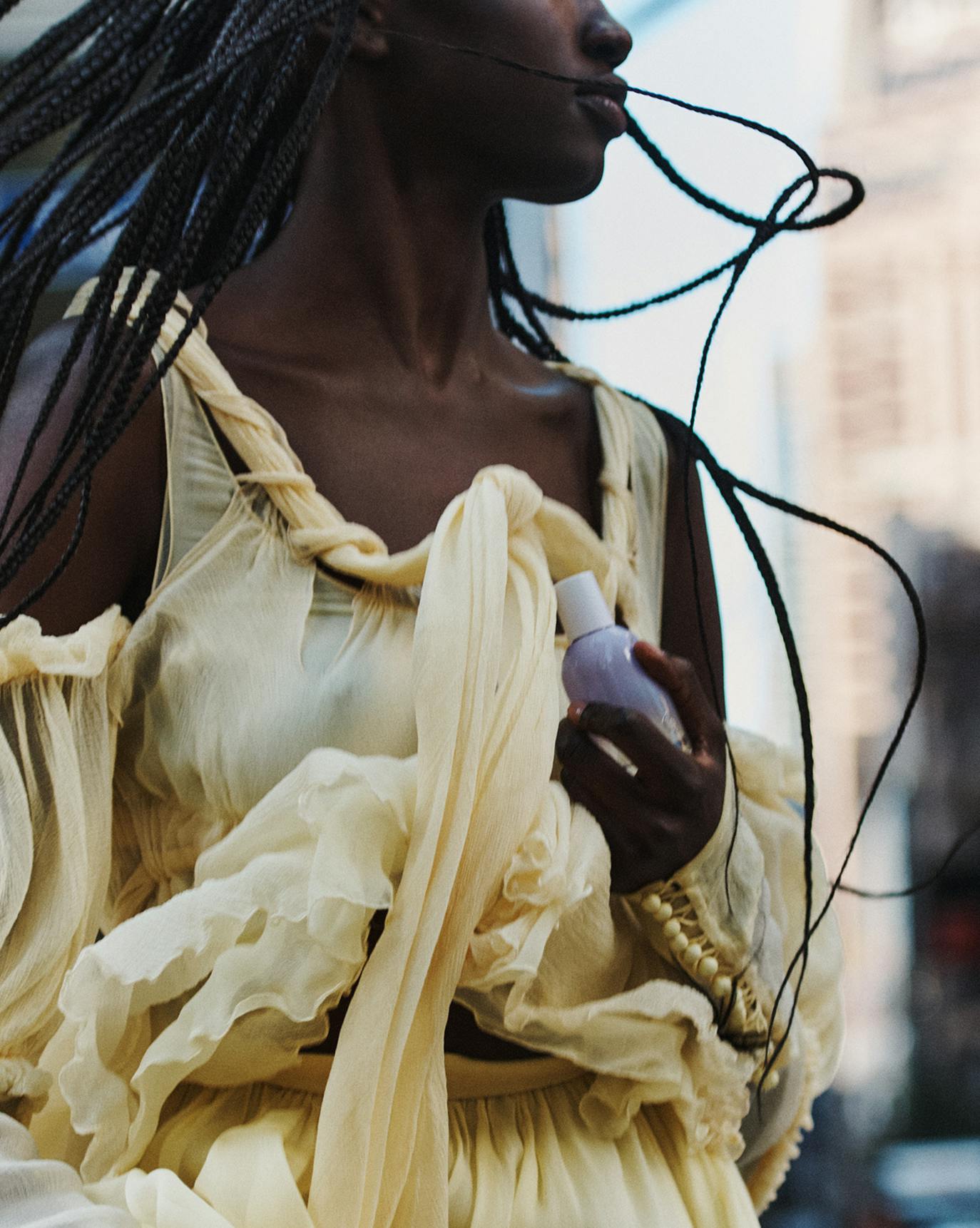 Mayor wears Glossier You Fleur.