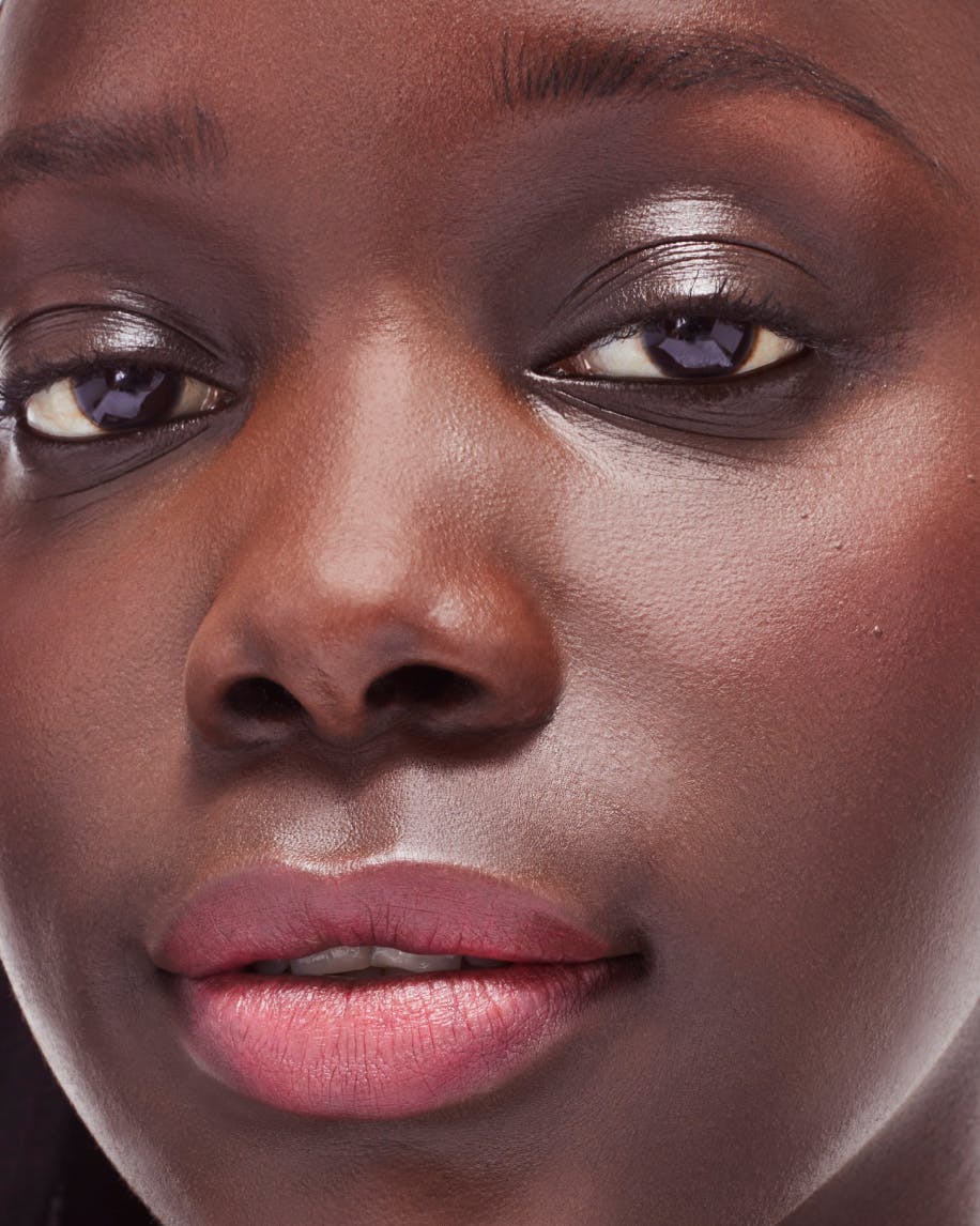 close up of model wearing generation g in crush.