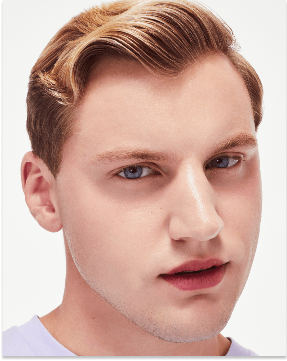 model wearing generation g like on lips