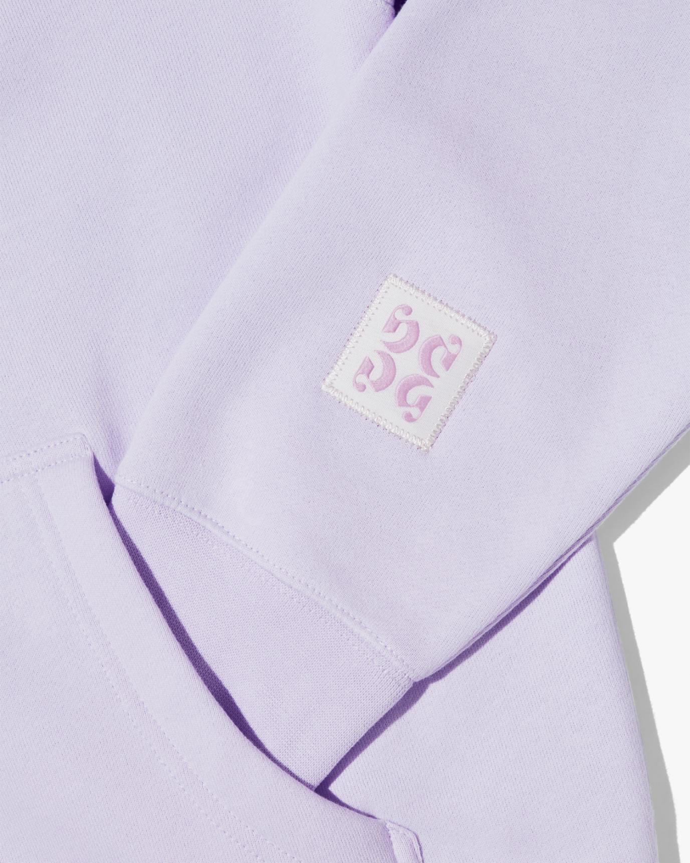 Glossier sweatshirt in lavender purple, size small nwt store