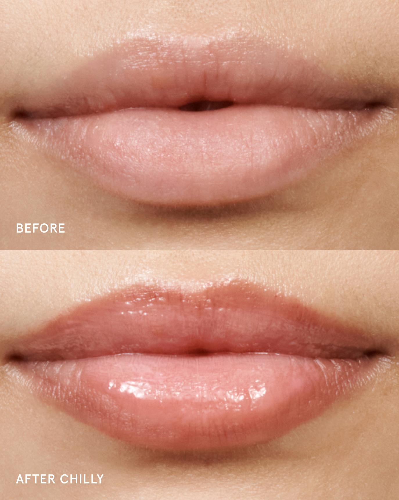 Alison wears Lip Glaze in Chilly.