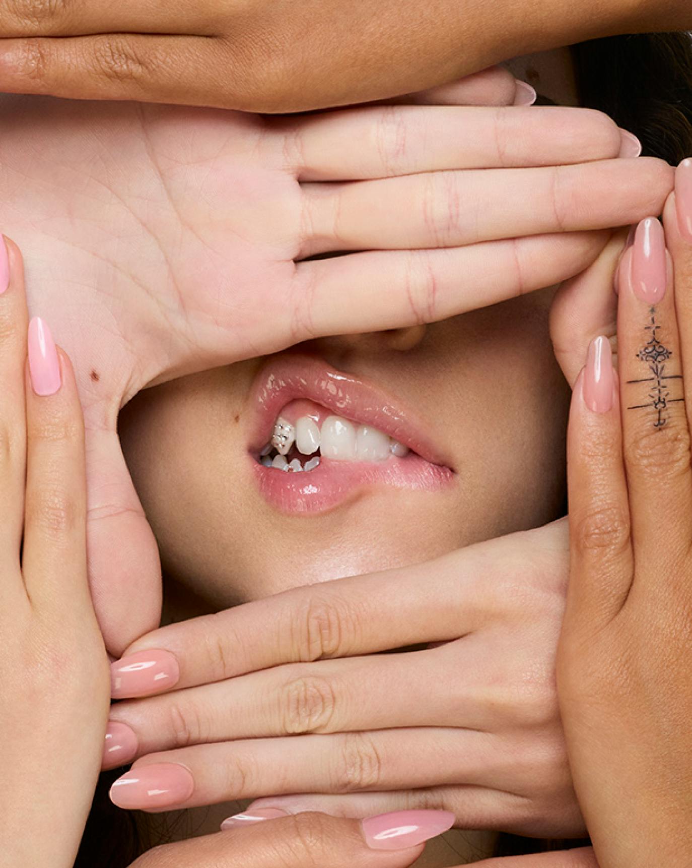 Daniela from KATSEYE wears Lip Glaze in Icy.