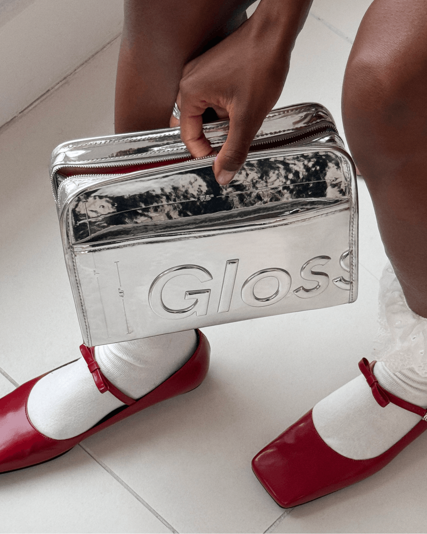 GLOSSIER MINI fashion BEAUTY BAG