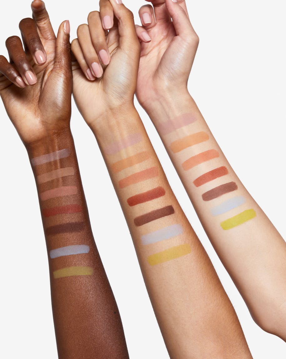 Skywash swatches on various skin tones