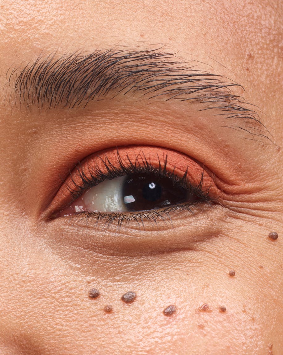 model wears skywash in terra